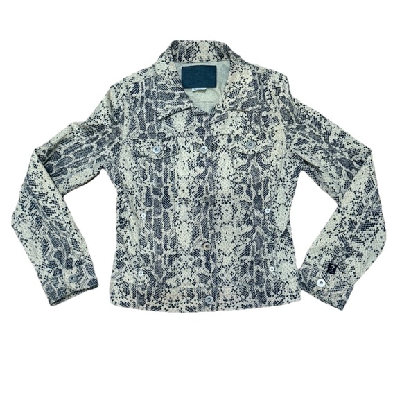 Guess | Jackets & Coats | Vintage Guess Womens Snakeskin Print Denim ...